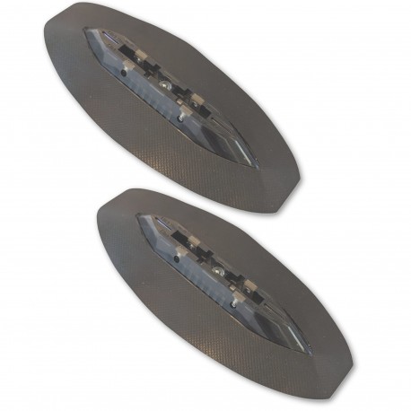 Click Fins インフレータブルSUP用 フィン・ボックス 交換 アップグレード airSUP用 パドルボード用 (2、黒PVC)